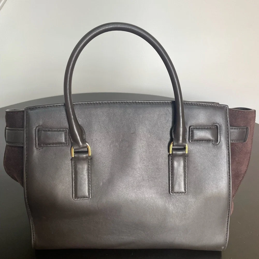 Michael Kors Camouflage Leather Tote in Brown and Black - Picture 3 of 10